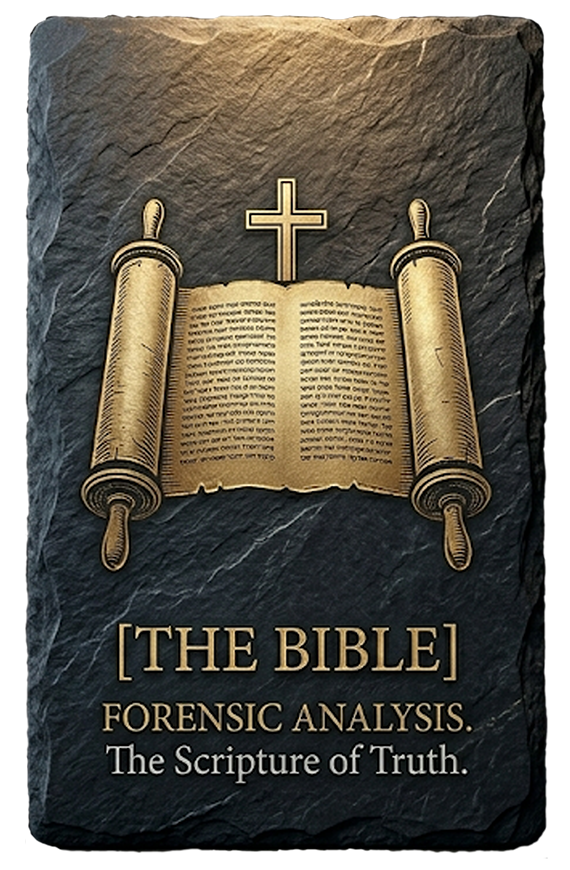 The Bible Pillar — scrolls and cross, Forensic Analysis, The Scripture of Truth